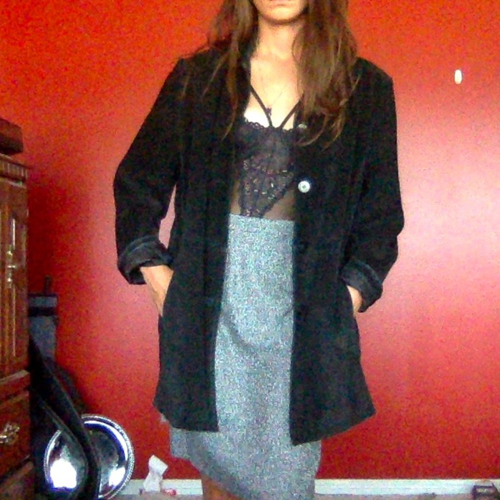 Bernardo Collection 100% Black Suede Coat